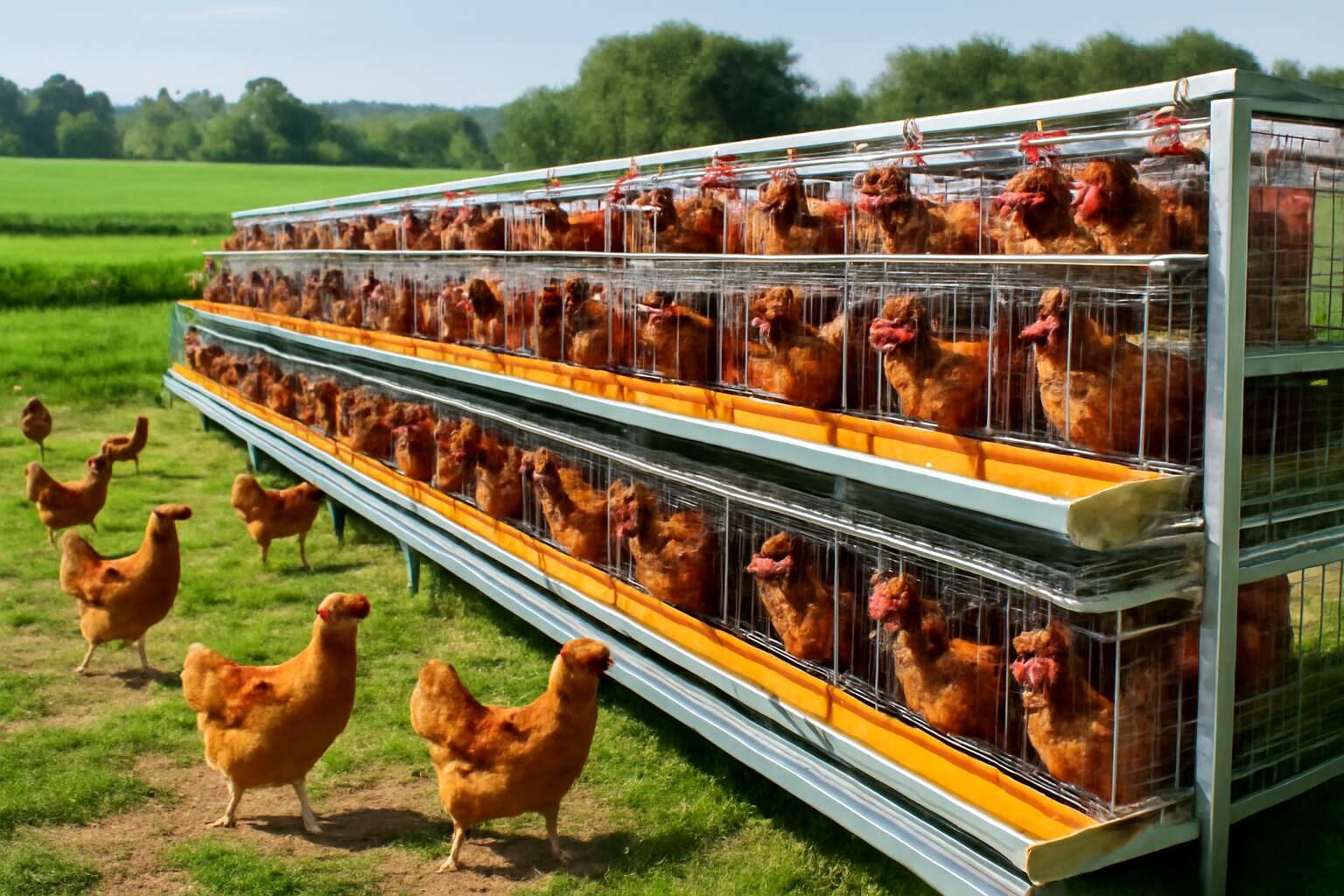 chicken farming cages