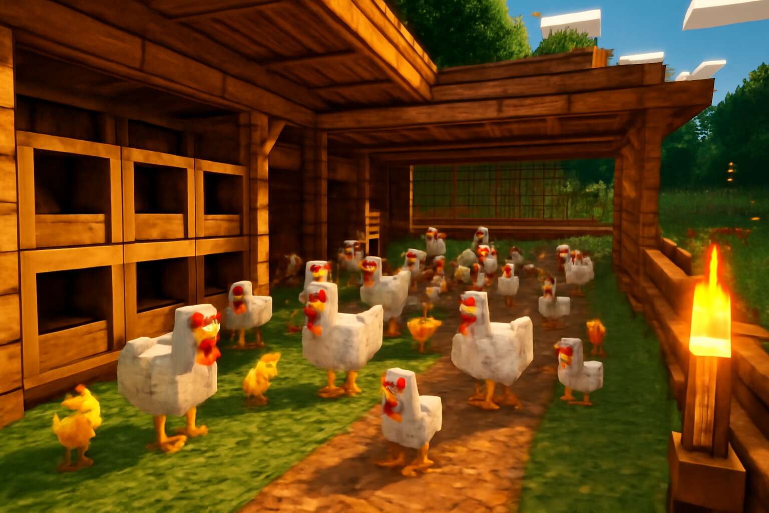 chicken farming minecraft