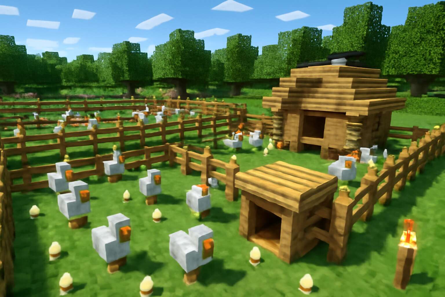 chicken farming minecraft